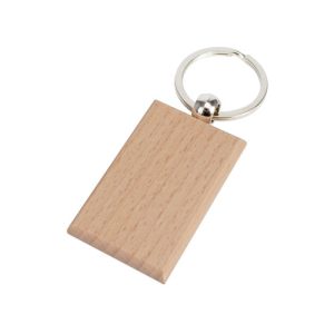 Llavero Rectangular de Madera