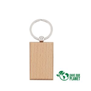 Llavero Rectangular de Madera